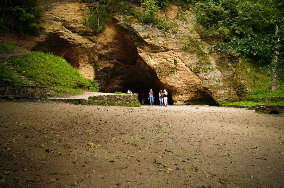 Gūtmanis’ Cave with a spring